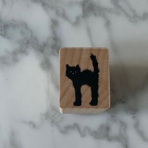Black Cat rubber stamp
